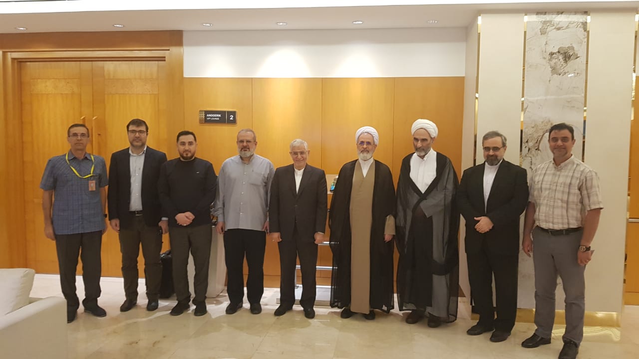 The presence of Hazrat Ayatollah Arafi and his accompanying delegation to participate in the second international meeting of world religions in Malaysia, Kuala Lumpur, August 27